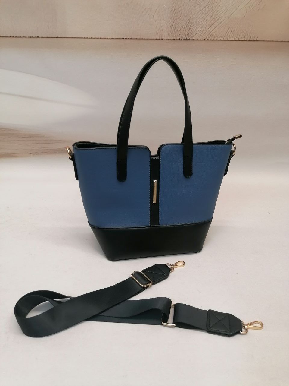 NBW PLT 1021 VEGAN DERI ORTA BOY CANTA-Indigo