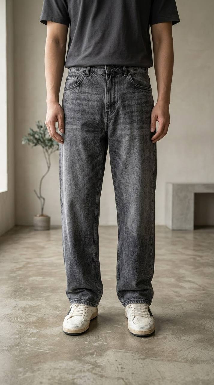 NBM TW BAGGY 789 DENIM-Dark grey