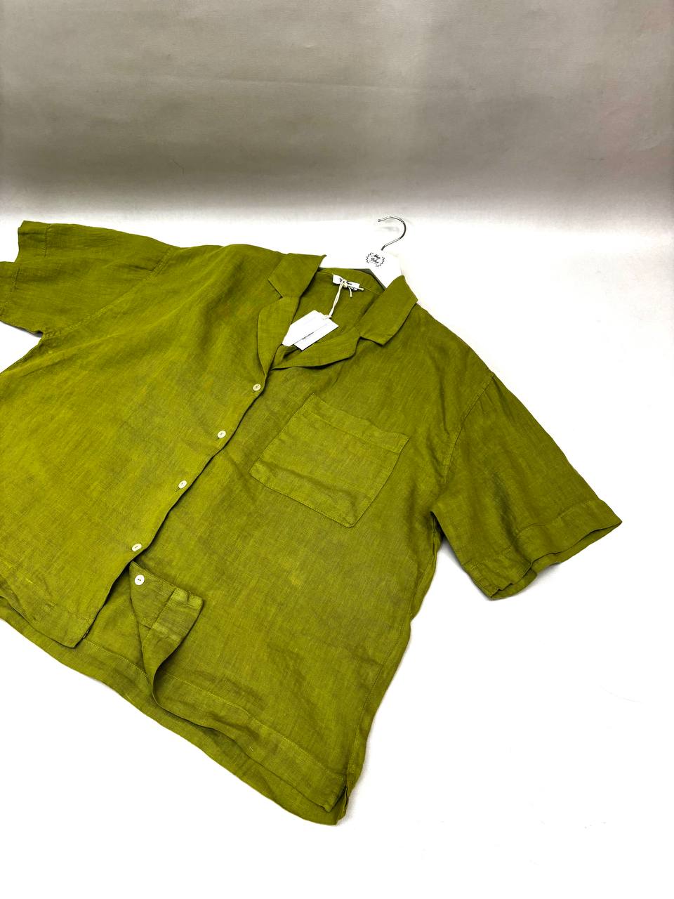NBW TW BG 834 OVERSIZE KETEN GOMLEK-Olive