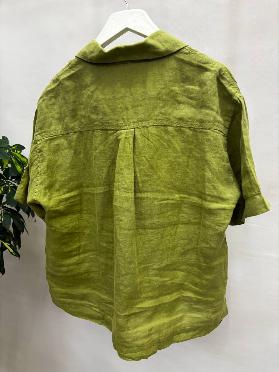 NBW TW BG 834 OVERSIZE KETEN GOMLEK-Olive