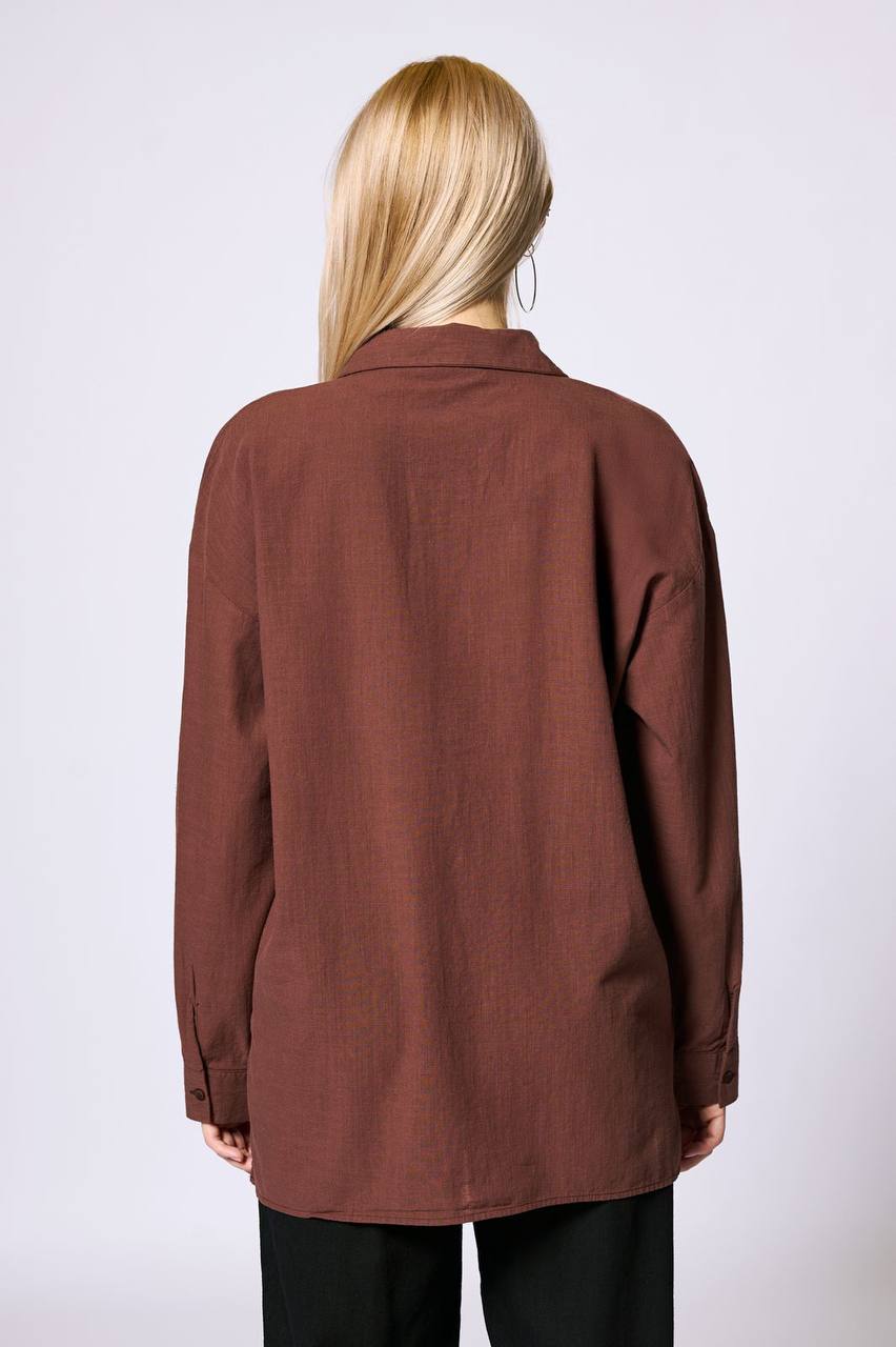 NBW TW BG 836 OVERSIZE PAMUK KETEN CEPLI GOMLEK