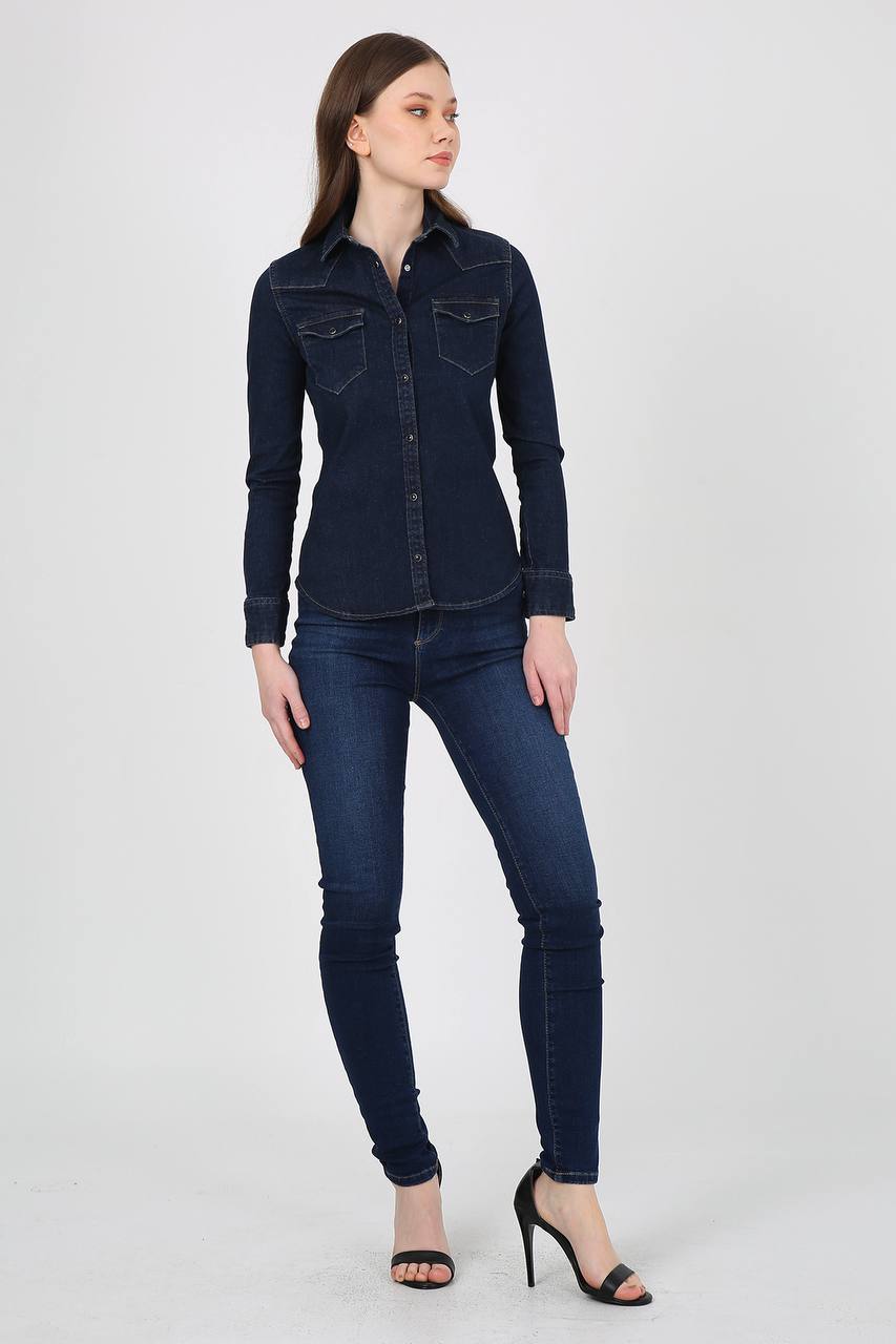 NBW TW BG 812-04 DENIM GOMLEK