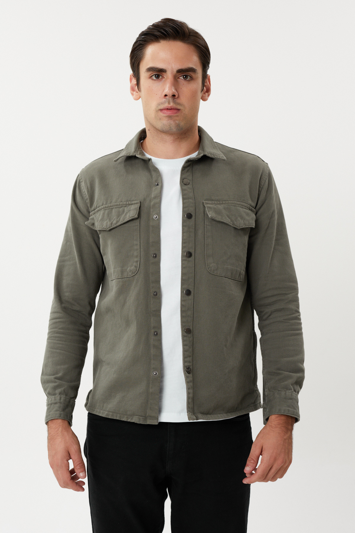 NBM TW EG 1835 SLIM FIT CEPLI DENIM GOMLEK