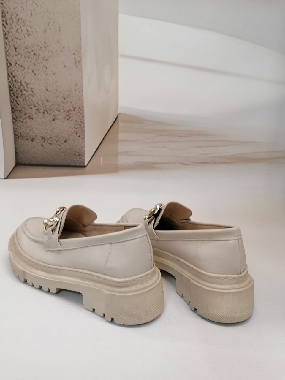 NBW GNY 1005 VEGAN DERI TOKALI LOAFER-Taş rengi