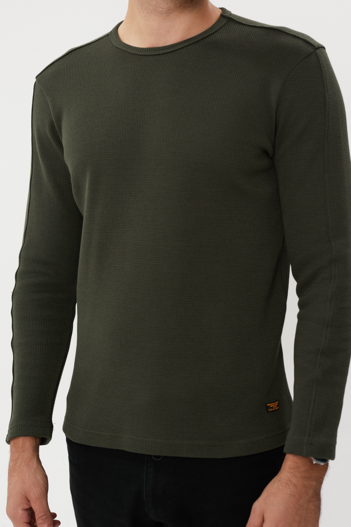 NBM TW ESW 2890-Y INCE PIKE KUMAS SWEATSHIRT-Koyu haki