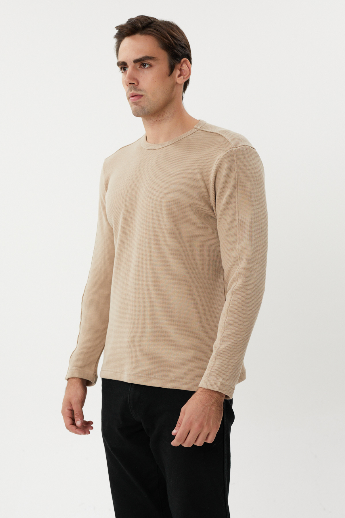 NBM TW ESW 2890-Y INCE PIKE KUMAS SWEATSHIRT-Bej