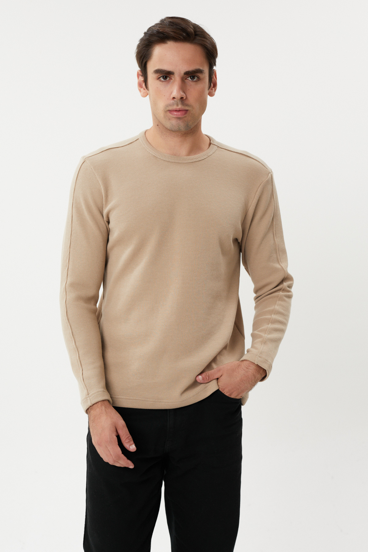 NBM TW ESW 2890-Y INCE PIKE KUMAS SWEATSHIRT-Bej