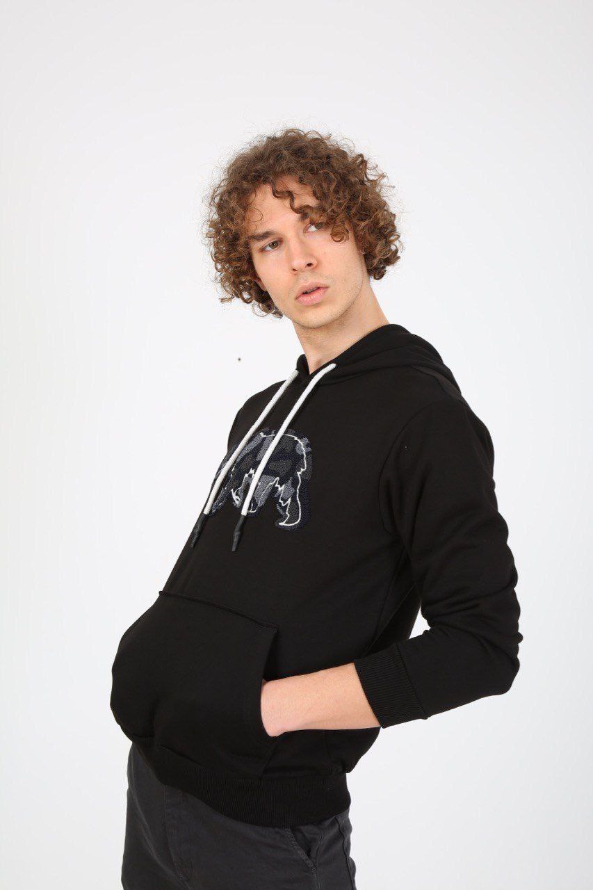 NBM TW ESW 1912 RELAXED FIT KAPUSONLU NAKISLI SWEATSHIRT