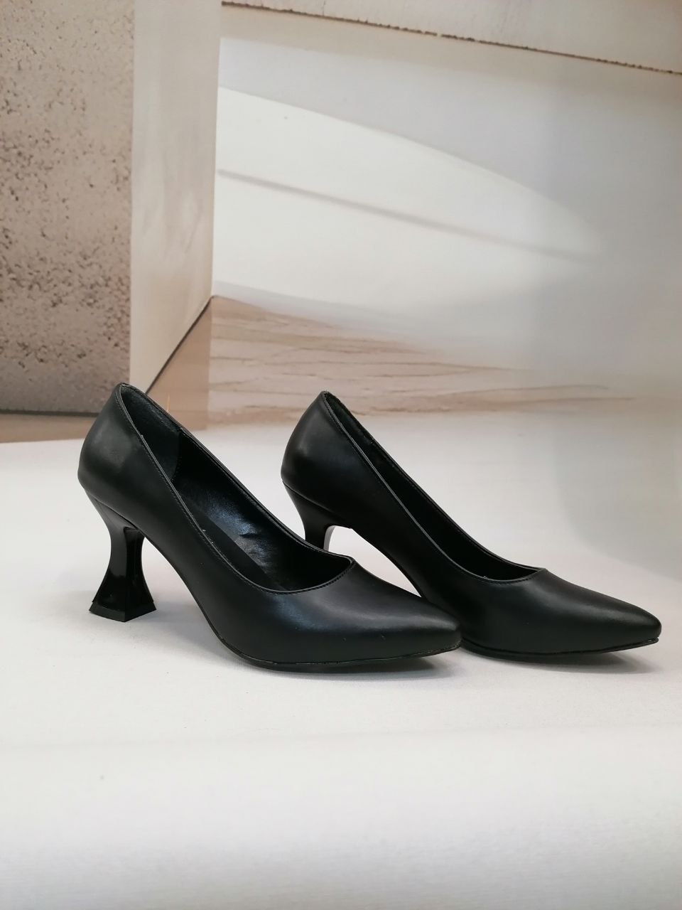NBW FRS 1020 VEGAN DERI KADEH TOPUK STILETTO AYAKKABI