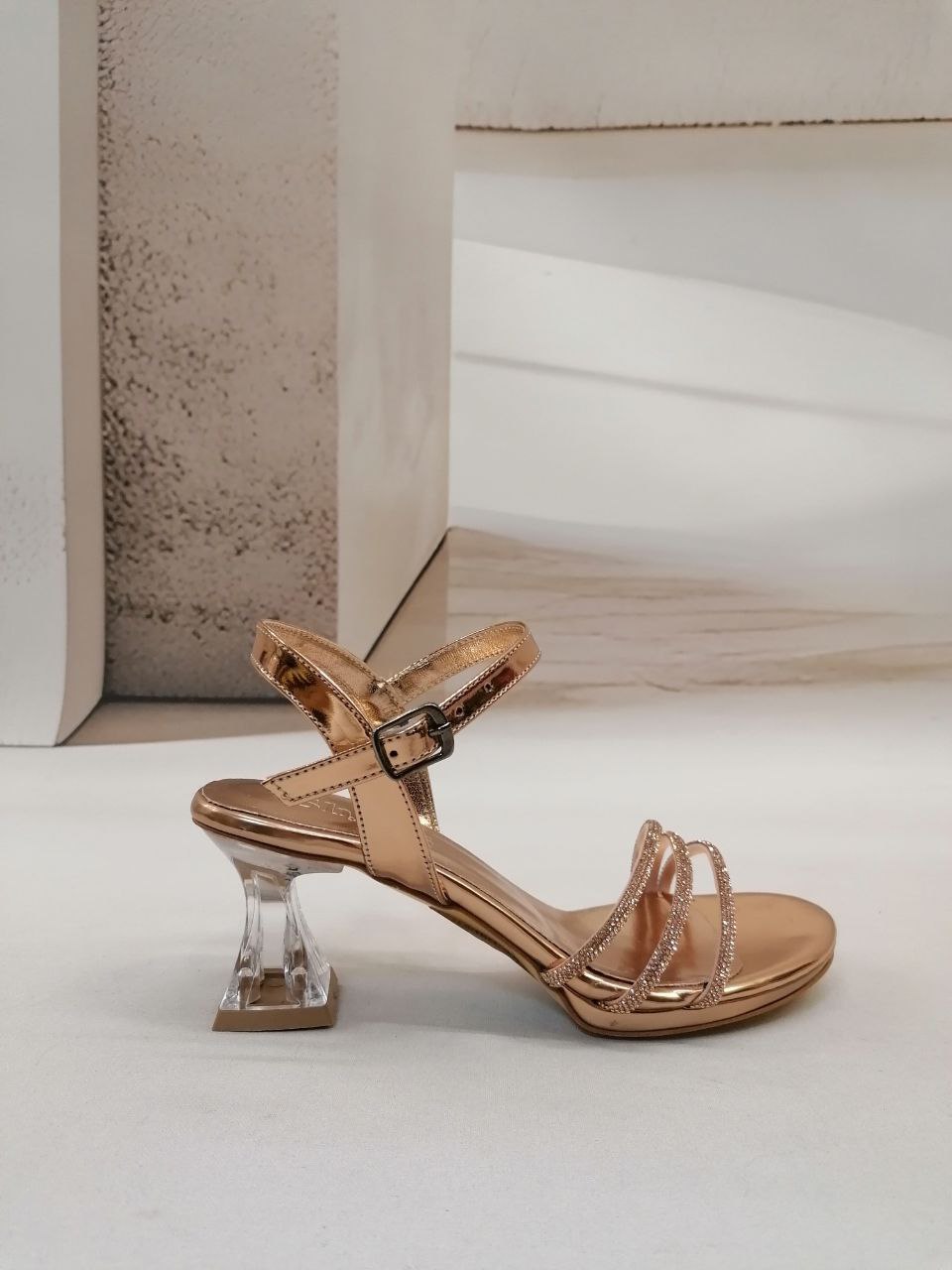 NBW TSN SHOES INCE PLATFORM TASLI TOPUKLU AYAKKABI-Bronze