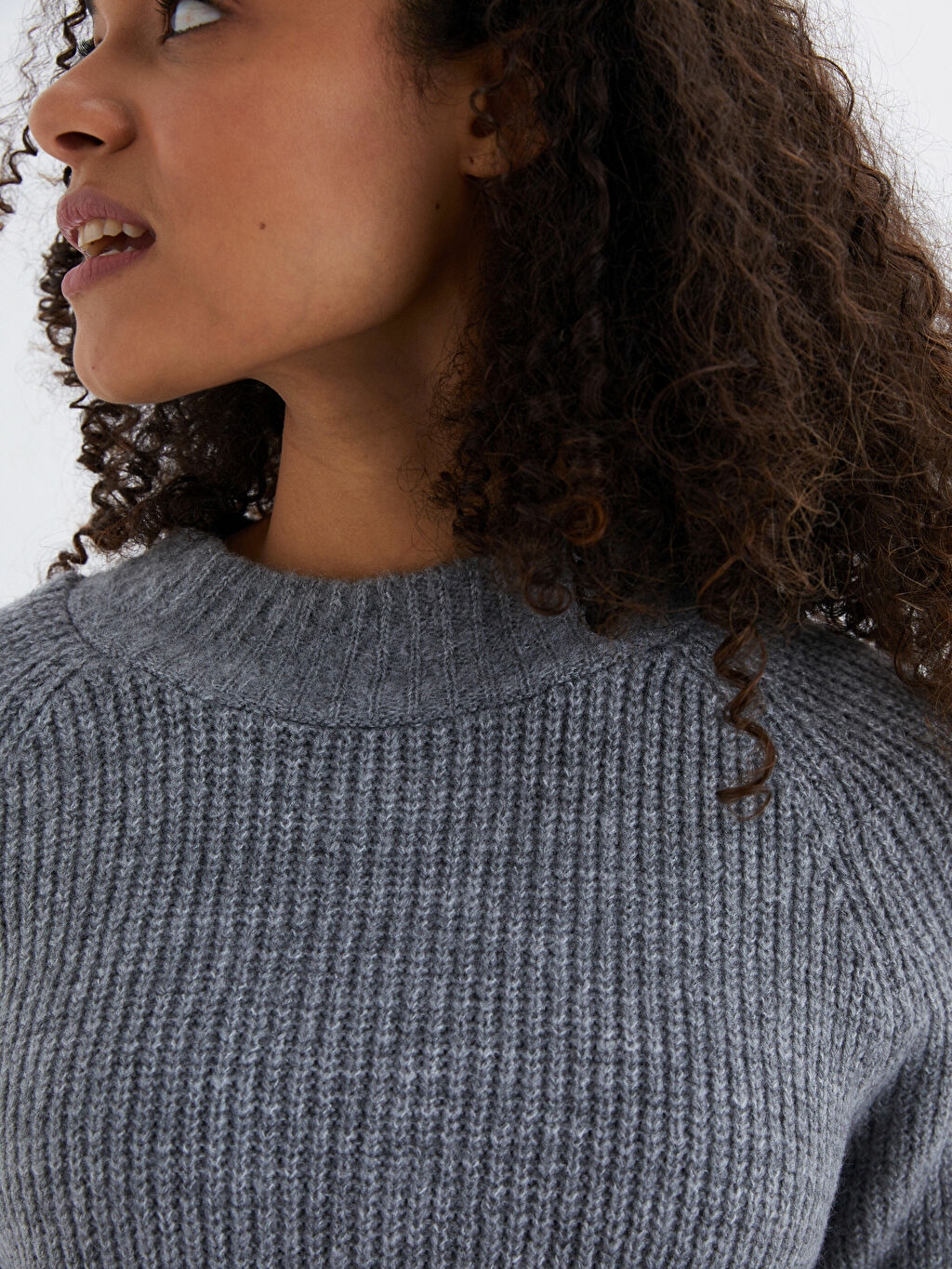 NBW QZ 1003 BALIKCI YAKA TRIKO-Gri