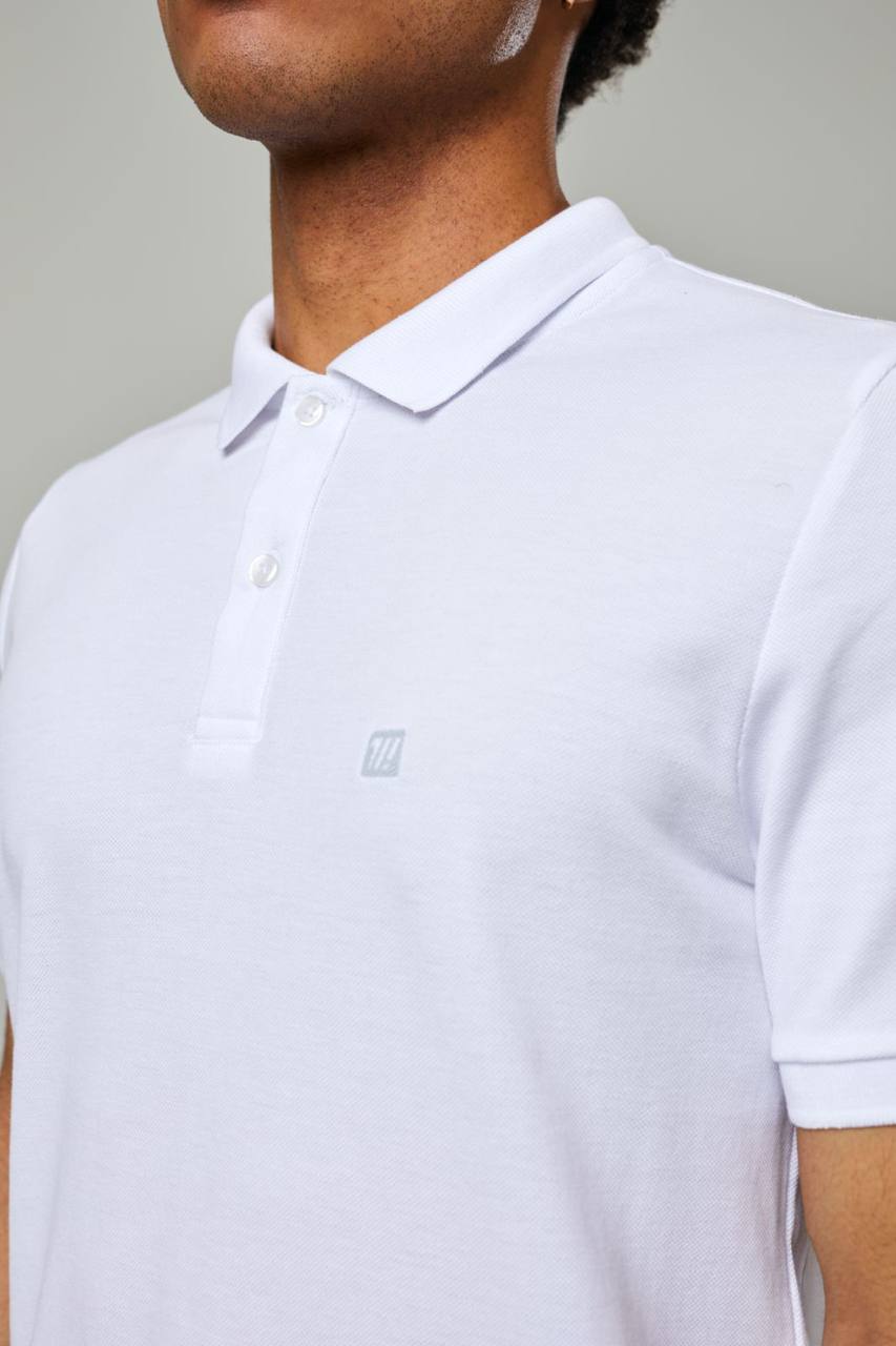 NBM TW 2342 BASIC POLO YAKA T-SHIRT-Off white