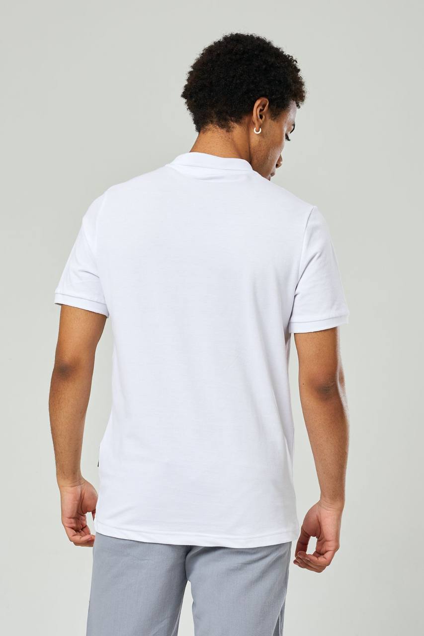 NBM TW 2342 BASIC POLO YAKA T-SHIRT-Off white