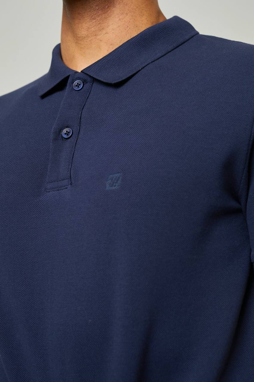 NBM TW 2342 BASIC POLO YAKA T-SHIRT-Navy blue
