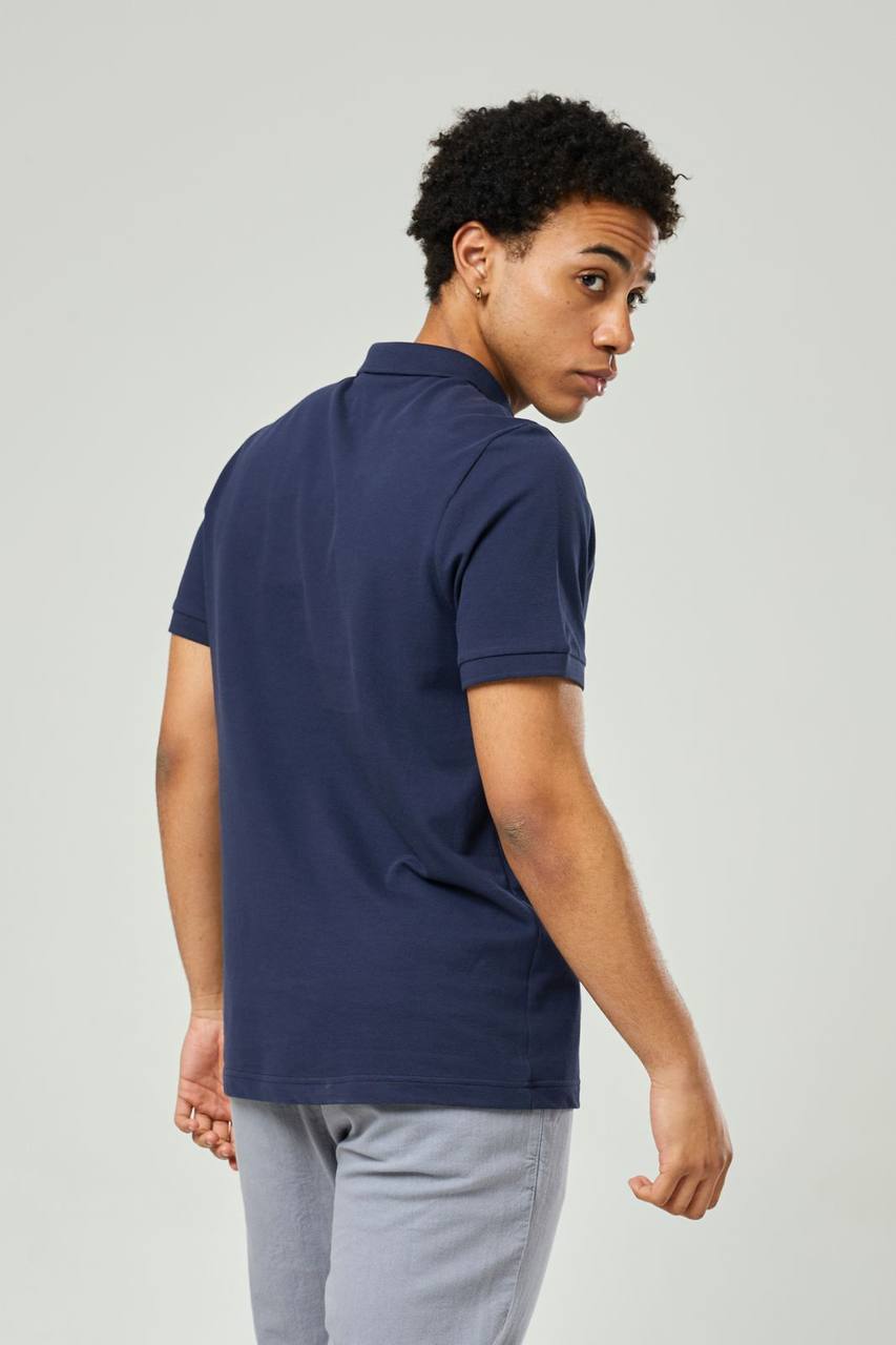 NBM TW 2342 BASIC POLO YAKA T-SHIRT-Navy blue