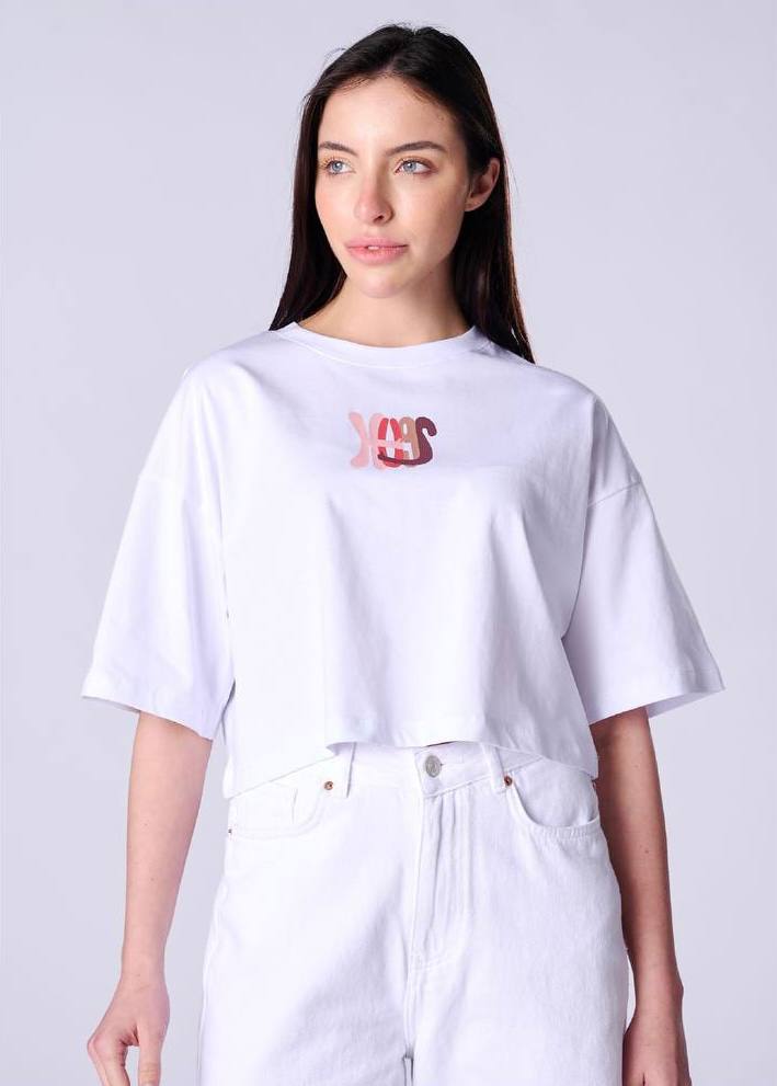 NBW TW BTS 1070 OVERSIZE BASKILI CROP T-SHIRT-White