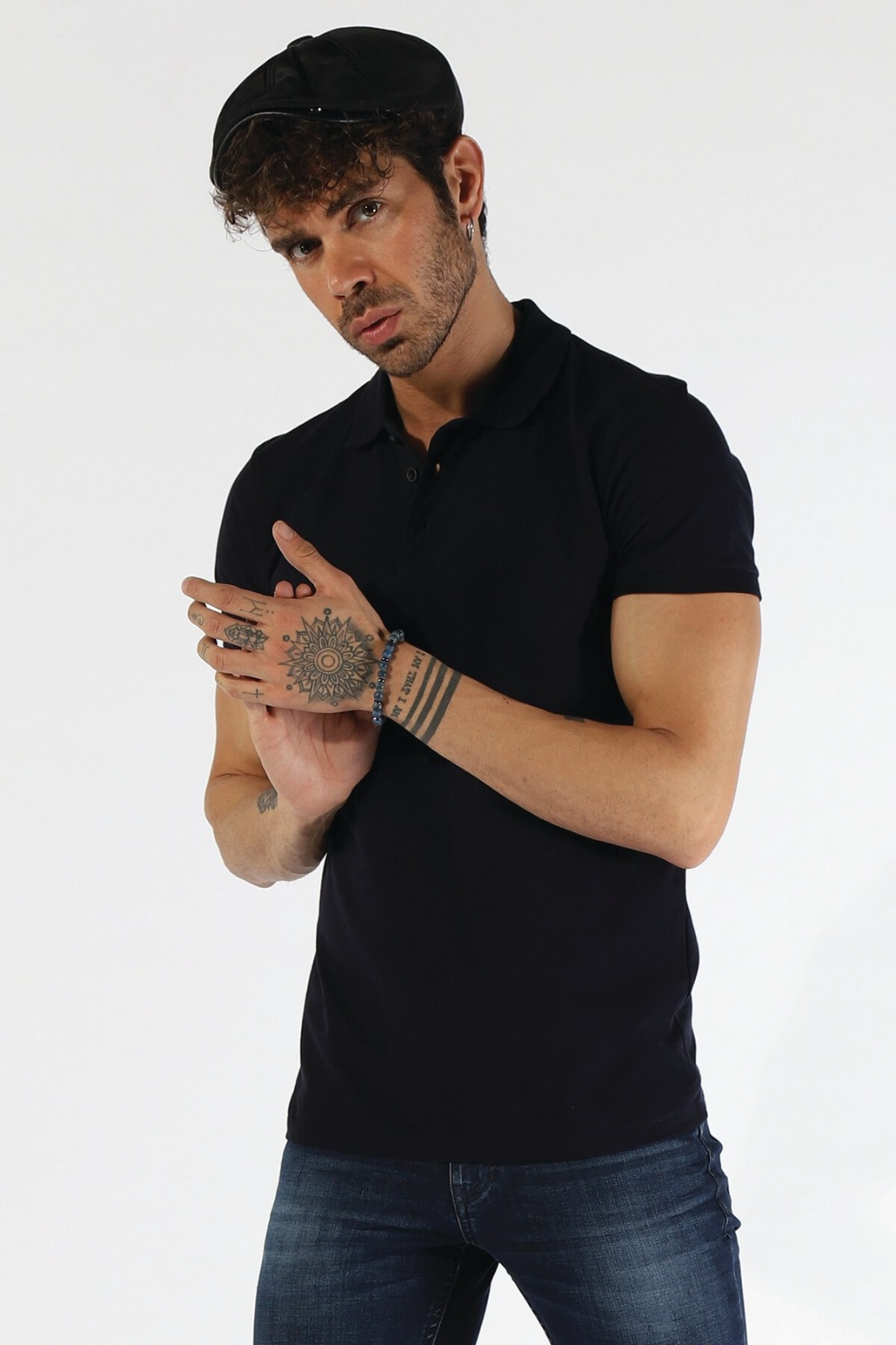 NBM TW ETS 1821 BB SLIM FIT POLO YAKA T-SHIRT