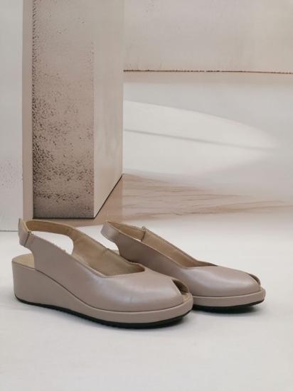 NBW DEGOCRLTI 1019 HAKIKI DERI ORTOPEDIK DOLGU TOPUK AYAKKABI-Taş rengi