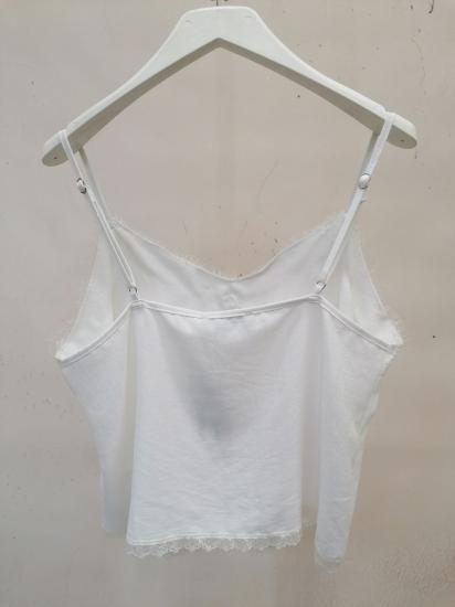 NBW QZ 23064 DANTEL SERITLI ASKILI BLUZ-Ekru