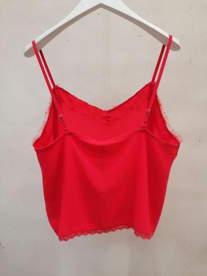 NBW QZ 23064 DANTEL SERITLI ASKILI BLUZ-Mercan