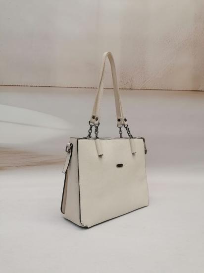 NBW PLT 1018 VEGAN DERI ORTA BOY KOL CANTASI-Ekru