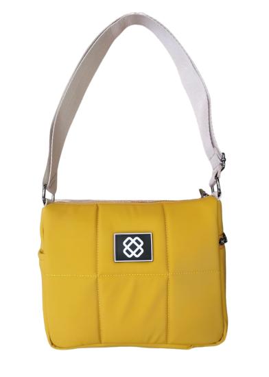 NBW8 PLT 1042 KAPITONE KOL ÇANTASI-Safran sarısı