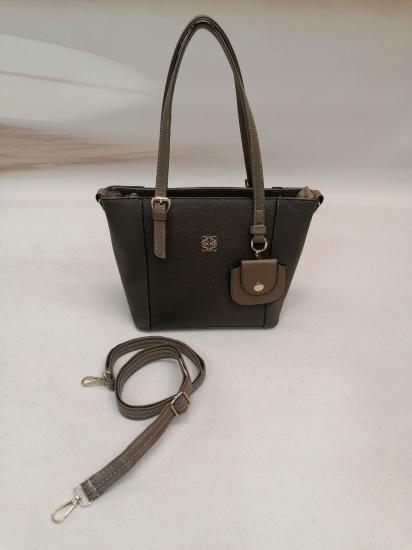 NBW PLT 1045 MINI CUZDAN AKSESUARLI ORTA BOY KOL CANTASI-Vizon