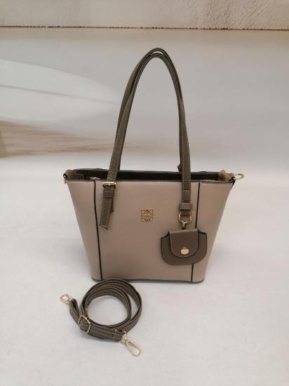 NBW PLT 1045 MINI CUZDAN AKSESUARLI ORTA BOY KOL CANTASI-Bej