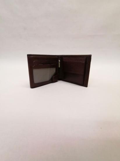 NBM ERTG 1008 HAKIKI DERI YATAK FERMUAR DETAYLI KLASIK CUZDAN-Koyu kahve