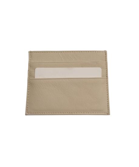 NBU ERTG 1009 HAKIKI DERI INCE KARTLIK-Krem