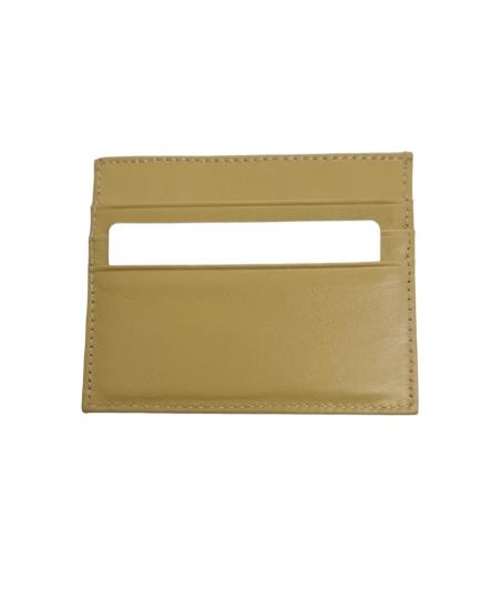 NBU ERTG 1009 HAKIKI DERI INCE KARTLIK-Safran sarısı