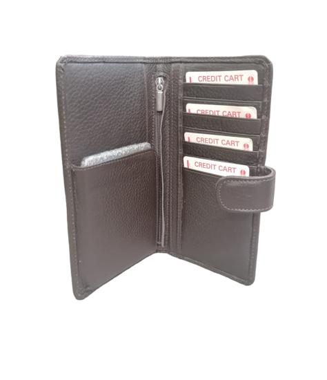 NBU ERTG 1012 HAKIKI DERI TELEFONLUKLU CUZDAN-Koyu kahve