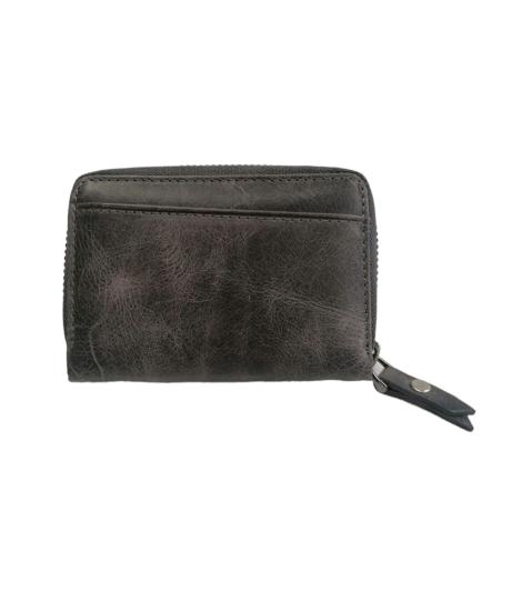 NBU ERTG 1018 HAKIKI MAT DERI FERMUARLI KARTLIK-Gri