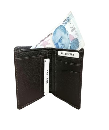 NBU ERTG 1020 HAKIKI DERI PARA BOLMELI INCE CUZDAN-Kahve çekirdeği