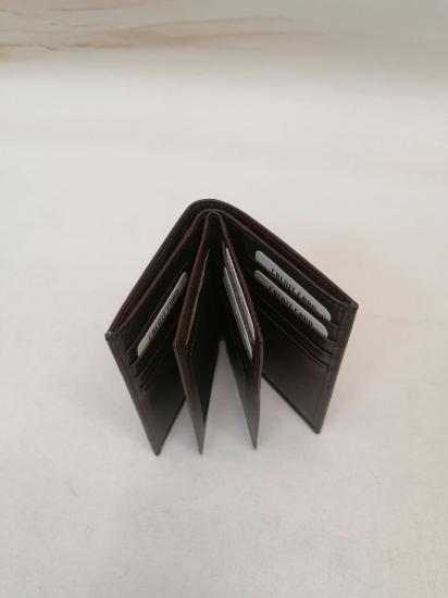 NBU ERTG 1021 HAKIKI DERI CIFT PARA BOLMELI INCE CUZDAN-Kahve çekirdeği