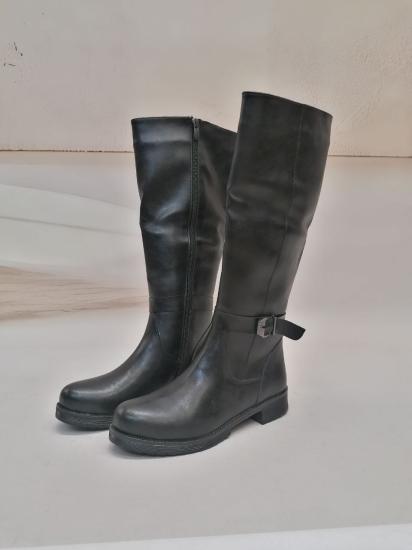 NBW LYD 1006 VEGAN DERI ICI POLAR TOKA DETAYLI FERMUARLI CIZME