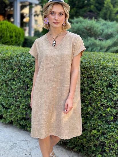 NBW RKH 1024 BASIC SALAS V YAKA ELBISE-Bej