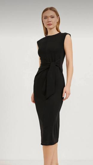 NBW RKH 1031 YANDAN BAGLAMALI MIDI BOY ELBISE