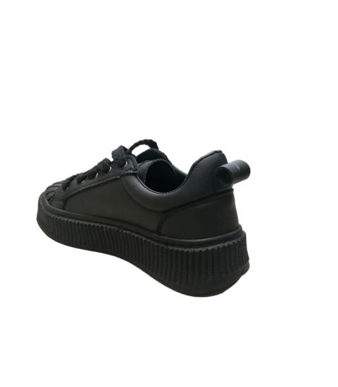 NBW MKL 1039 FASHION VEGAN DERI YILDIZLI BAGCIKLI AYAKKABI