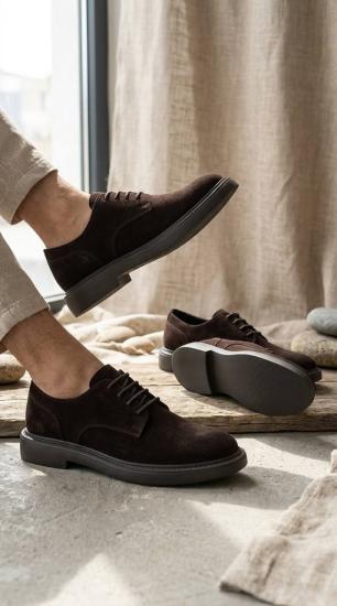 NBM PLT 1048 HAKIKI SUET DERI BAGCIKLI CASUAL AYAKKABI