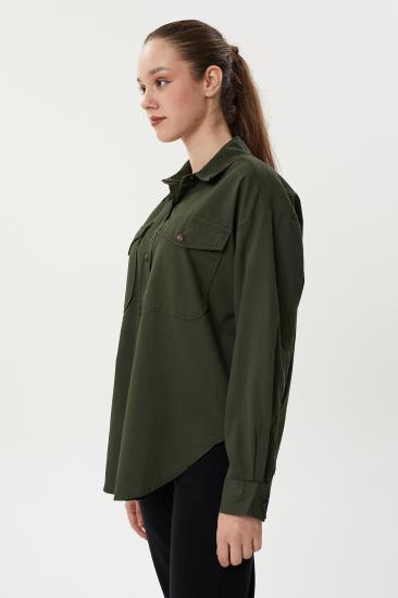 NBW TW BG 824 OVERSIZE DOKULU KANVAS GOMLEK