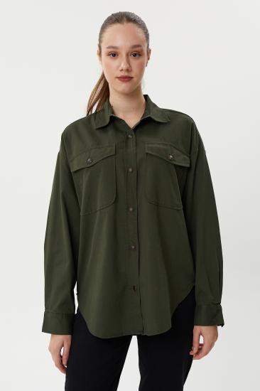 NBW TW BG 824 OVERSIZE DOKULU KANVAS GOMLEK