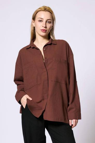 NBW TW BG 836 OVERSIZE PAMUK KETEN CEPLI GOMLEK