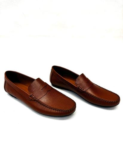 NBM TPL 1007 HAKIKI DERI LOAFER AYAKKABI-Taba