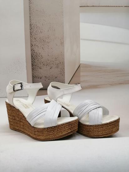 NBW 504 VEGAN DERI BUZGULU CAPRAZ BAND DOLGU TOPUK SANDALET-Beyaz