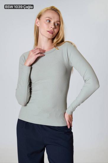 NBW TW BSW 1039 UZUN KOLLU PAMUKLU BODY-Çağla yeşili