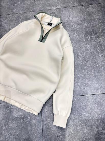 NBM RTC K24-2037 HAKIM YAKALI FERMUARLI SWEAT-Ekru