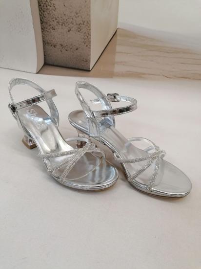 NBW TSN SHOES INCE PLATFORM TASLI TOPUKLU AYAKKABI-Gümüş