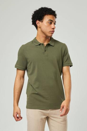 NBM TW 2342 BASIC POLO YAKA T-SHIRT-Koyu yeşil