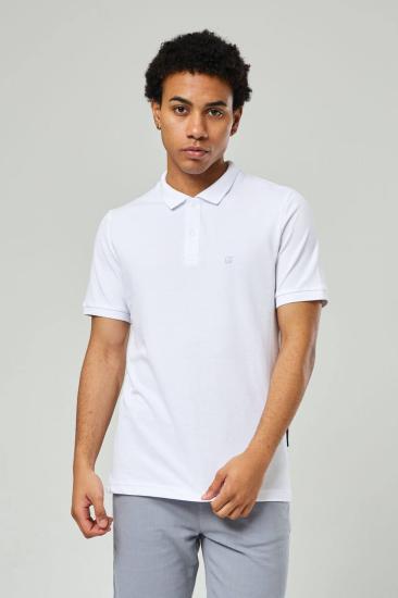 NBM TW 2342 BASIC POLO YAKA T-SHIRT-Off white